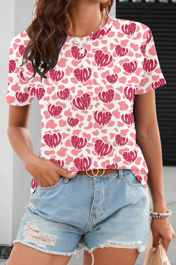 Leopard Love Heart T-Shirt