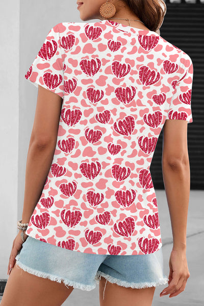 Leopard Love Heart T-Shirt