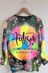 Autism Seeing The World Differently Print Sweatshirt