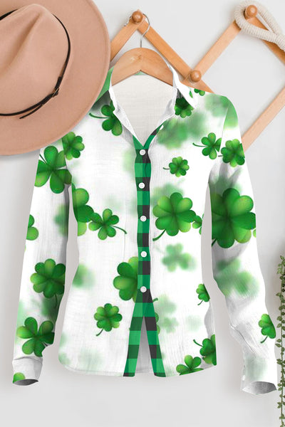 St. Patrick's Day Cow Long Sleeve Shirt