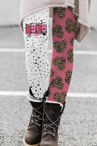 Pink XOXO Leopard Print Leggings