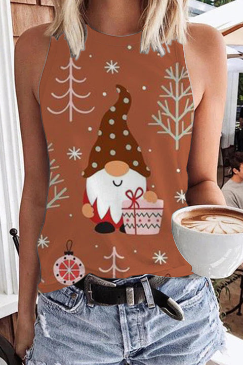 Brown Elf Christmas Gift Tank Top