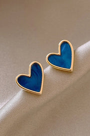 Delicate Blue Heart Earrings