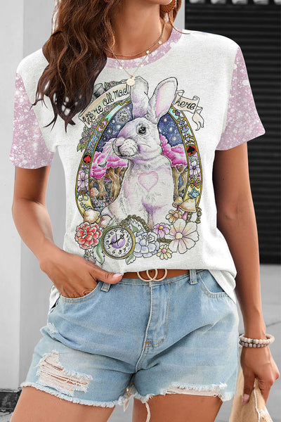 Egg Glitter Rabbit White Rabbit T-Shirt