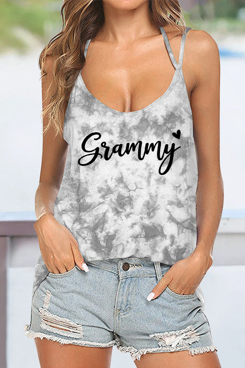 Gradient Grammy Grandma Grandmother Gift Print Beach Halter Top