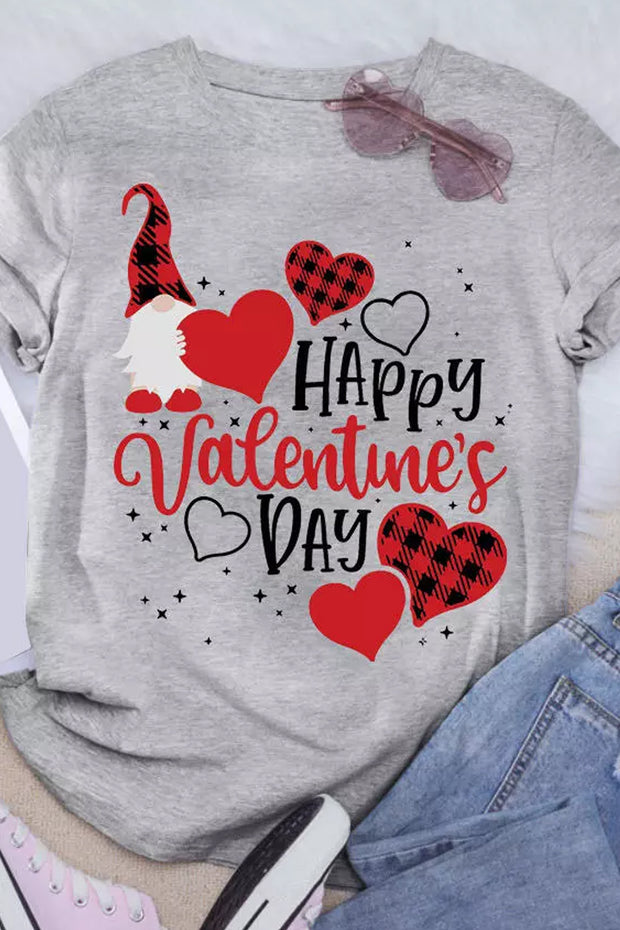 Plaid Heart Gnomes T-Shirt