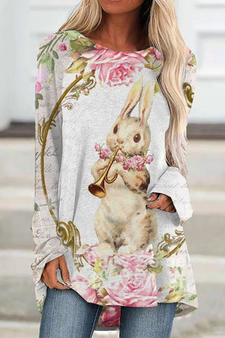 Horn Blowing Musical Instrument Bunny Tunic