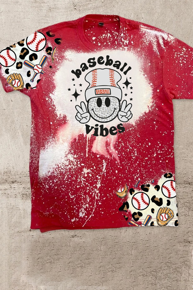 Baseball Vibes Bleached Shirt