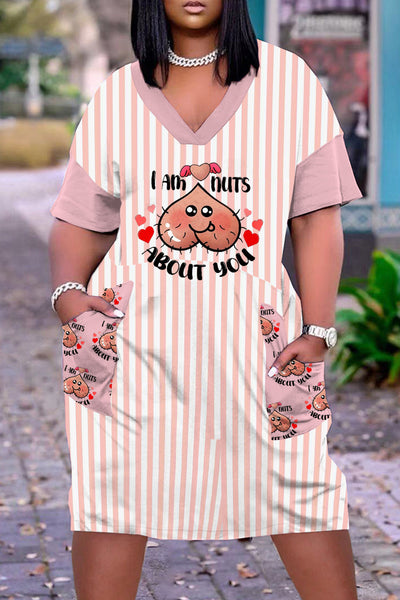 I Am Nuts About You Plus-size Dress With Pockets