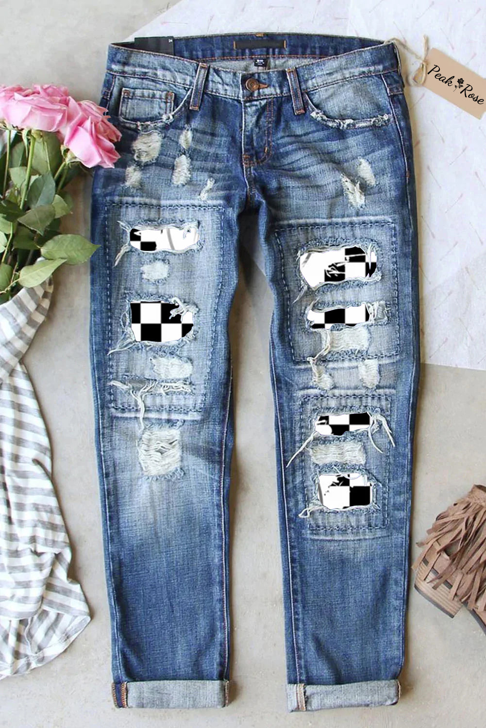 Just A Girl Who Loves Racing Denim Jeans