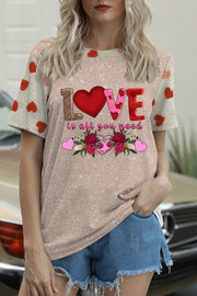 Love Is All You Need Little Love Heart Retro T-Shirt