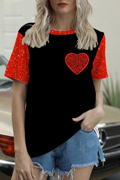 Labyrinth Heart Ventricle Flash Piece Short Sleeve T-shirt