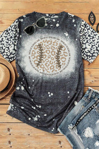 Leopard Baseball Bleached Shirt
