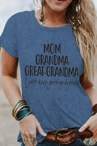 Mom Grandma Great-Grandma Print T-Shirt