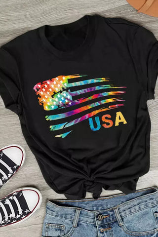 Rainbow American Flag T-Shirt