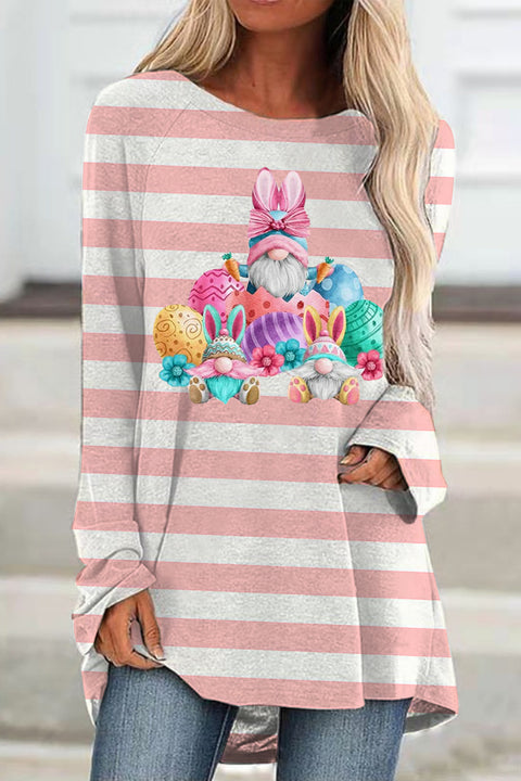 Rabbit Ear Goblin Cute Elf Egg Pink Striped Tunic