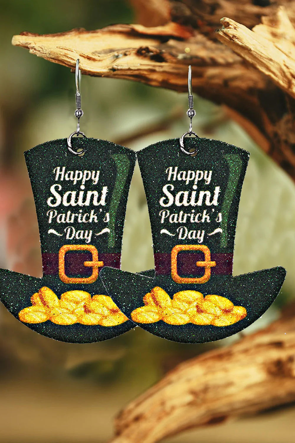 St. Patrick's Day Hat Dangle Earrings