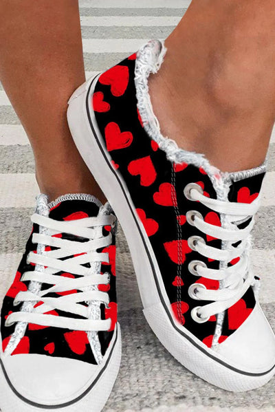 Heart-Shape Daily Canvas Shoes