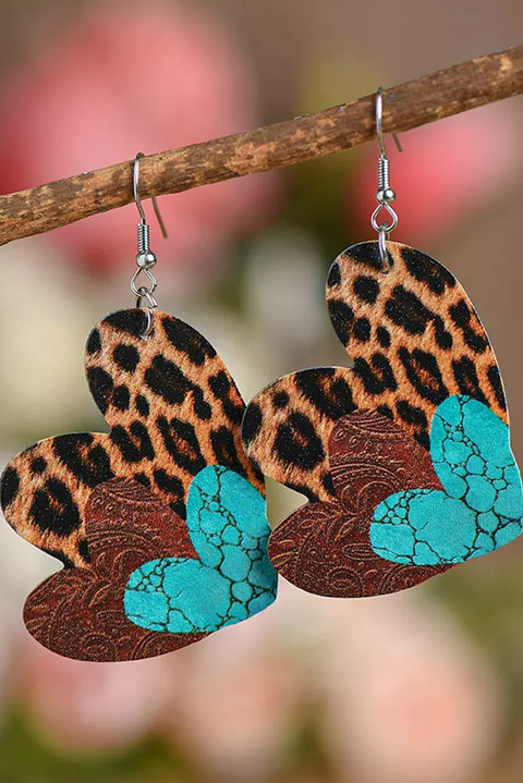 Leopard Heart Earrings