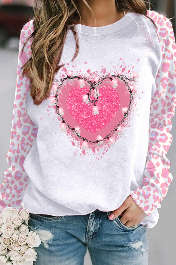 Pink Heart Lanterns Sweatshirt