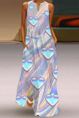 Laser Love Sleeveless Maxi Dress