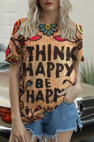 Thank Happy Be Happy Vintage T-shirt