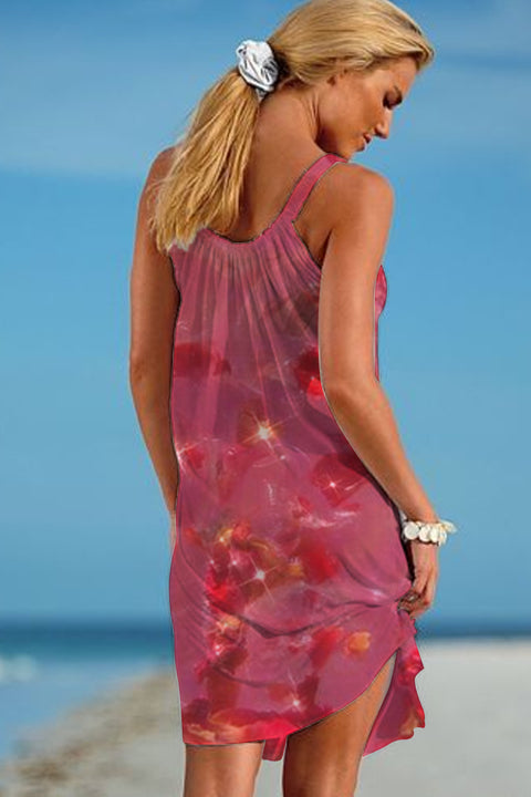 Rose Garden Starlight Shining Beach Sleeveless Dress