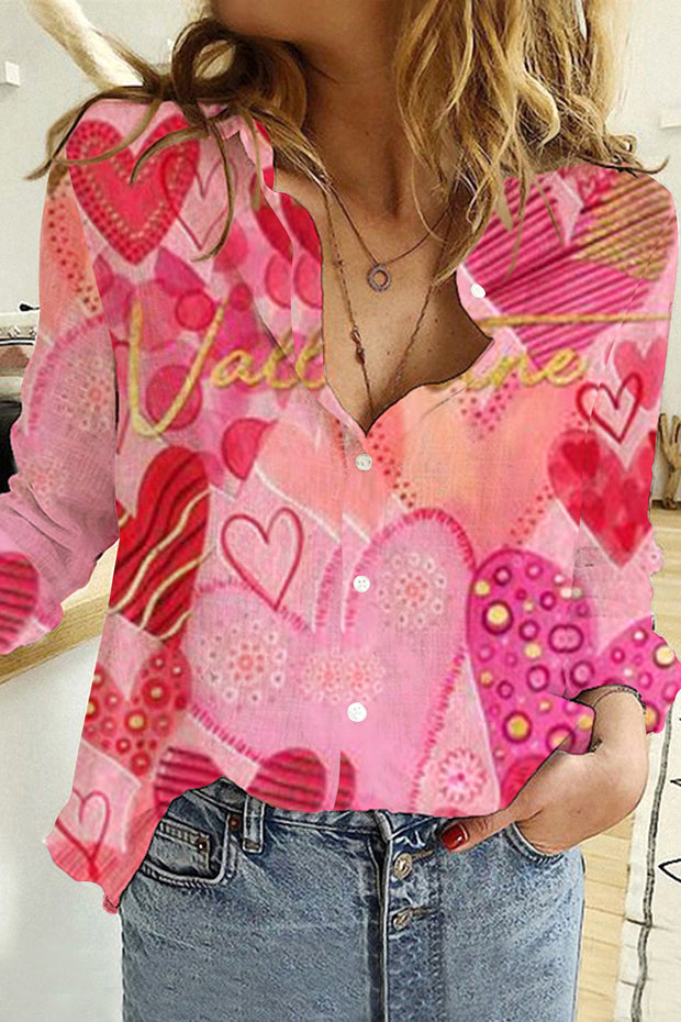 Vintage Pink Love Long Sleeve Shirt