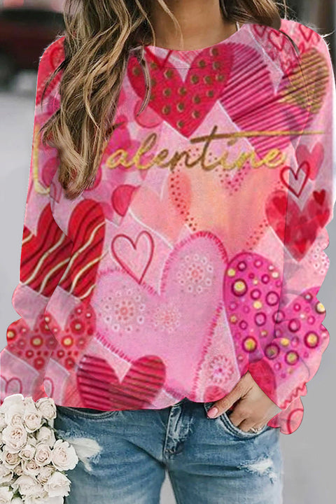 Vintage Pink Love Sweatshirt