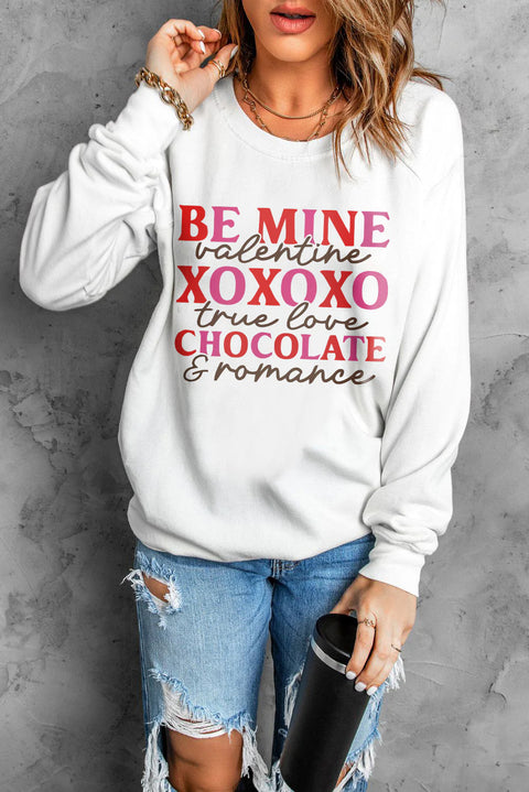 Xoxoxo Chocolate Round Neck Shift Casual Sweatshirt