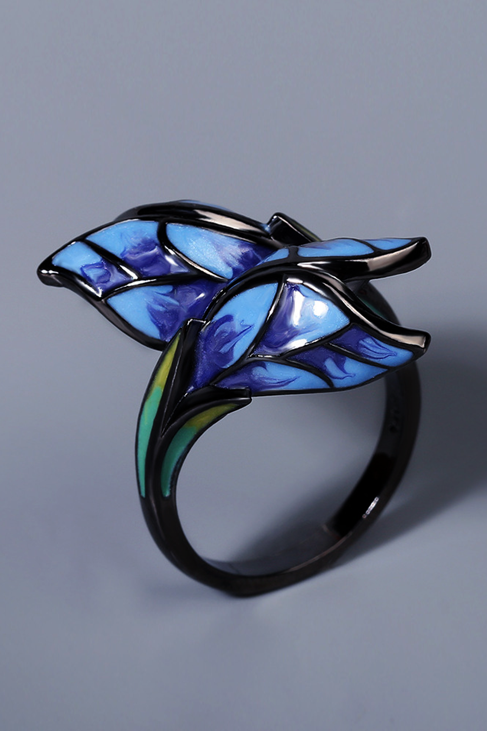Women's Craft Butterfly Flower Diamond Ring