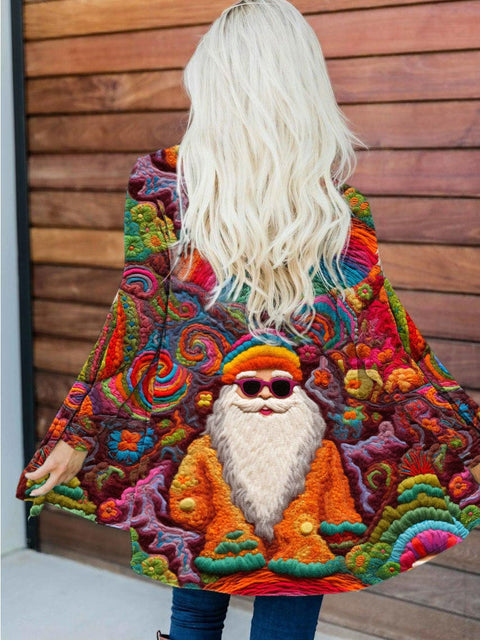 Women's Vintage Colorful Santa Cardigan