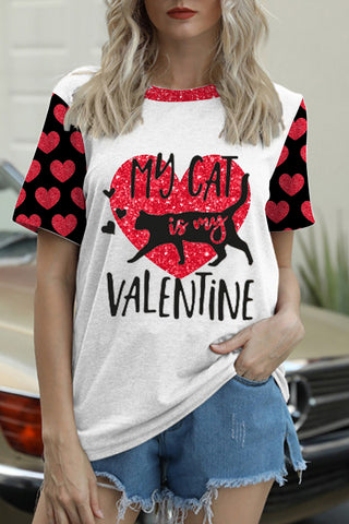 Love My Cat Is My Valentine T-shirt