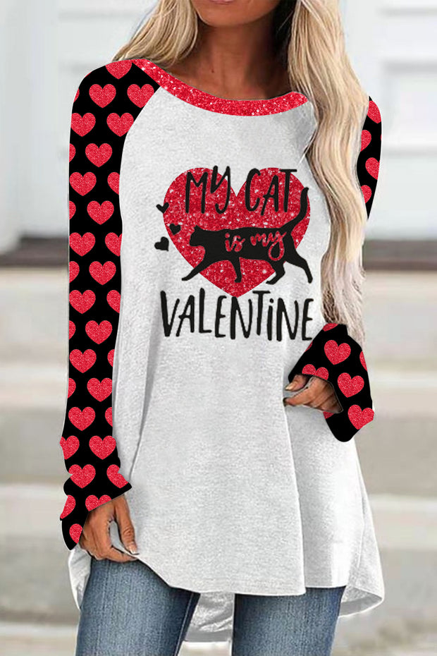 Love My Cat Is My Valentine Loose Tunic