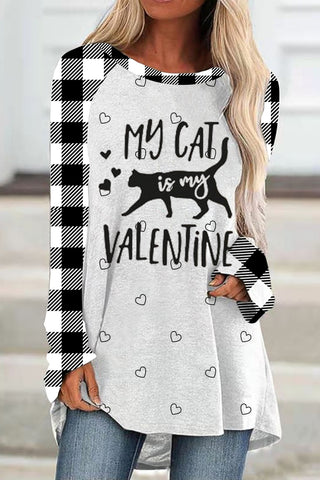 My Cat Is My Valentine Loose Tunic