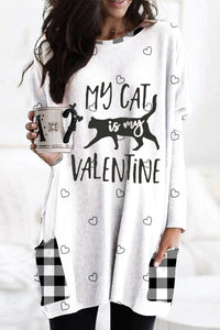 My Cat Is My Valentine Tunic With Pockets