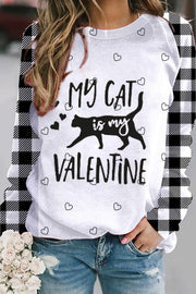 My Cat Is My Valentine Sweatshirt