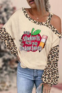 My Students Are My Valentines Off-shoulder Blouse