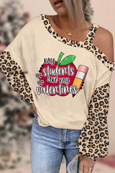 My Students Are My Valentines Off-shoulder Blouse
