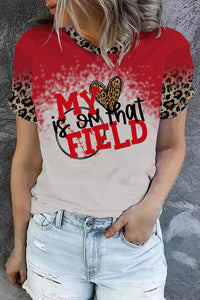 My Heart Is On That Field Red T-shirt