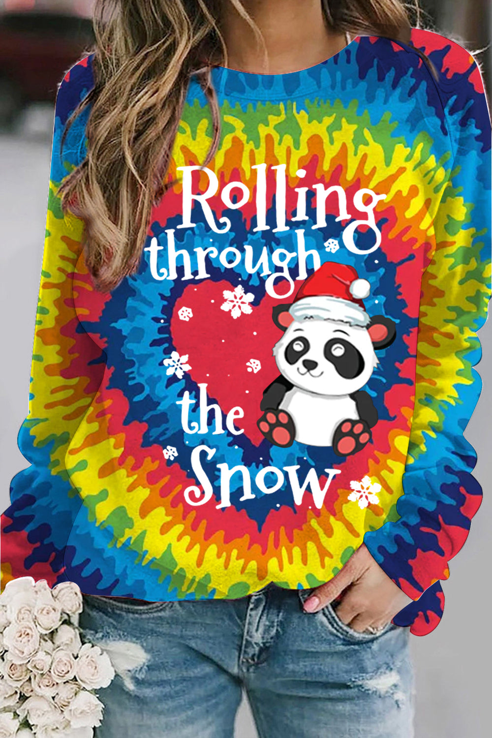 Rolling Through The Snow Tie-Dye Sweatshirt