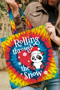 Rolling Through The Snow Tie-Dye Tote Bag