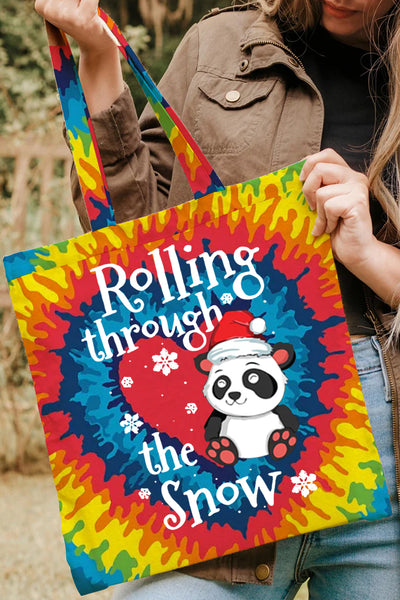 Rolling Through The Snow Tie-Dye Tote Bag