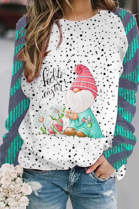 Spotted Shading Elf Egg Flower Sweatshirt